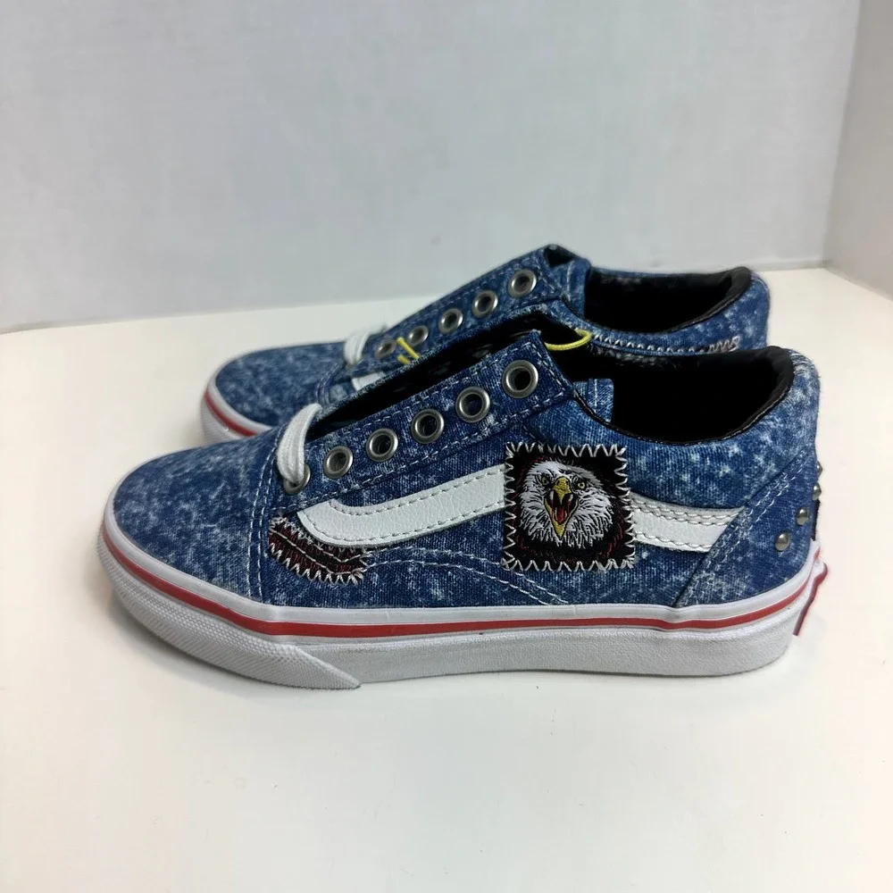 Vans Unisex Youth Old Skool Shoe Cobra Kai Multi/True White Size 11.5 UY NEW - Picture 7 of 10